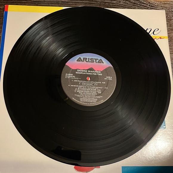 Dionne Warwick Promotional 1987 Reservations For Two Vinyl LP - Picture 10 of 11